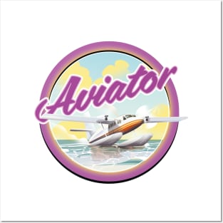 Aviator travel logo Posters and Art